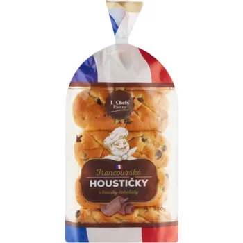 Trvanlivě pečivo L´Chefs Pastry Francouzské houstičky s kousky čokolády 350g