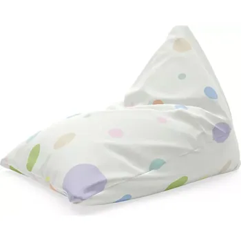 Sedací pytel Sablio Sedací vak Triangl Tříbarevné puntíky: 120 x 100 x 100 cm - Sablio