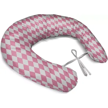 Kojící polštář Sablio Těhotenský polštář Růžovobílé kosočtverce