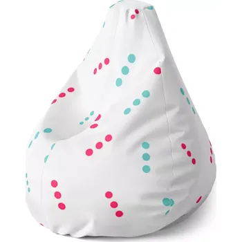 Sedací pytel Sedací vak Pear Tečkované čárky - Sablio - 70 x 95 x 15 cm