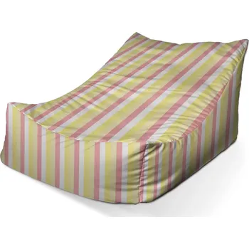 Sedací pytel Sedací vak Lounge Žlutorůžové pruhy - Sablio - 80 x 95 x 50 cm