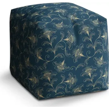 Taburet Sablio Taburet Cube Vintage ornamenty: 40x40x40 cm