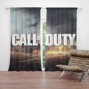 Závěs Sablio Závěsy Call of Duty Bojiště: 2 ks - 140x250 cm - Sablio