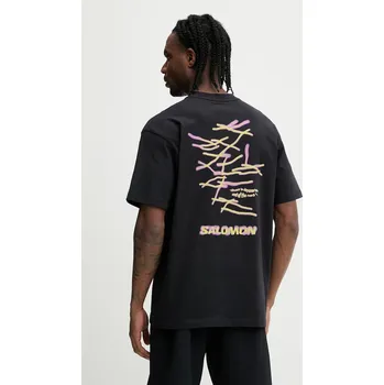 Pánské tričko Bavlněné tričko Salomon LC2832700 černá 99X, vel. L
