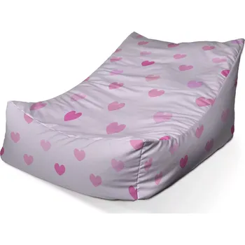 Sedací pytel Sedací vak Lounge Růžové srdce - Sablio - 120 x 100 x 80 cm