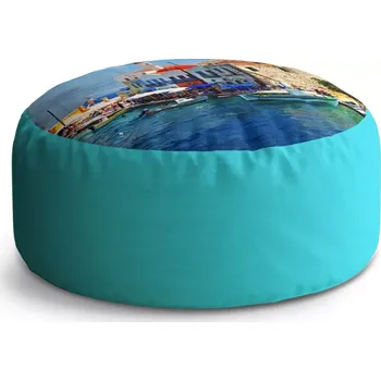 Taburet Sablio Kulatý taburet Circle Domky na pobřeží: 38x48 cm - Sablio