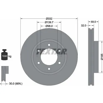 Brzdový kotouč Brzdový kotouč TEXTAR 92320803