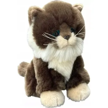 plyšák Plyšová Kočička Hnědý Sedící DUBI - 19 Cm