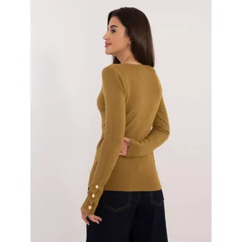 Dámský svetr Jumper AT SW 2334.91 olivově zelený S/M