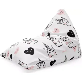 Sedací pytel Sablio Sedací vak Triangl Hlava jednorožce: 120 x 100 x 100 cm - Sablio