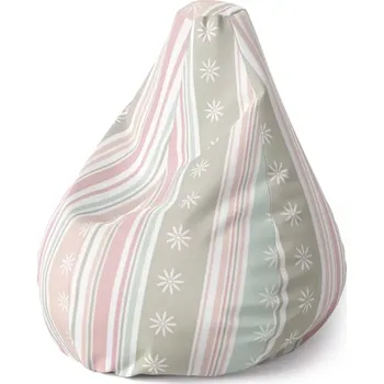 Sedací pytel Sedací vak Pear Pruhy a tečky - Sablio - 70 x 95 x 15 cm