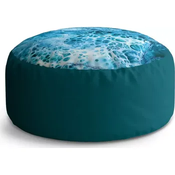 Taburet Sablio Kulatý taburet Circle Magická modrá: 38x48 cm - Sablio