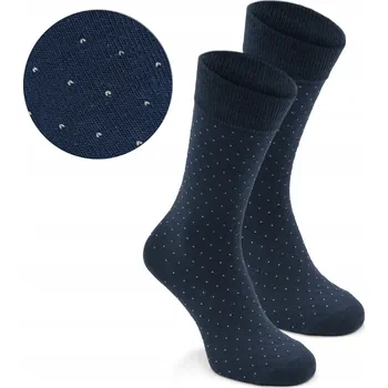 Ponožky pánské Pako Jeans bavlněné tmavě modré s puntíky velikost 41-45