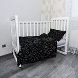 Sablio Mikroplyšové povlečení do dětské postýlky Vánoce na černé - 100x135 / 40x60