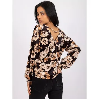 Dámská košile Halenka DHJ BZ 6550 1.29P černá a béžová jedna velikost