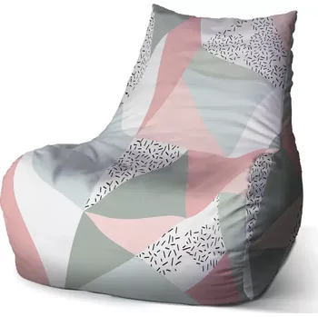 Sedací pytel Sedací vak Bean Obrazce v něžných barvách - Sablio - 100 x 90 x 45 cm