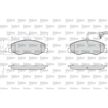 Brzdová destička Sada brzdových destiček, kotoučová brzda Master III 2.3 DCI 2010-> zadní Valeo