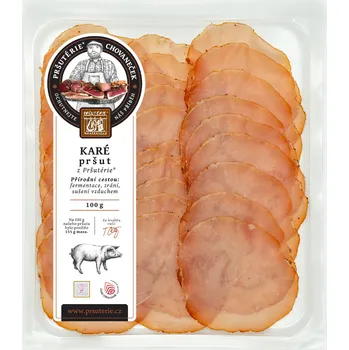Sušené maso PRŠUTÉRIE® Chovaneček KARÉ pršut vakuovaný cca 100g Výrobek jemně nakrájen