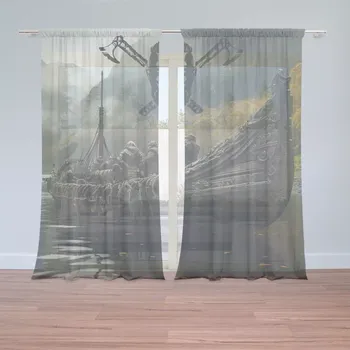 Záclona Sablio Záclony Vikingové Loď: 2ks 150x250cm