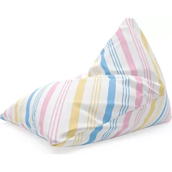Sedací pytel Sablio Sedací vak Triangl Tříbarevné pruhy: 120 x 100 x 100 cm - Sablio