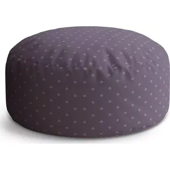 Taburet Sablio Kulatý taburet Circle Bílé čtverce: 38x48 cm - Sablio