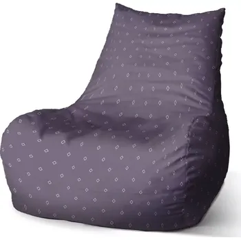 Sedací pytel Sedací vak Bean Bílé čtverce - Sablio - 100 x 90 x 45 cm