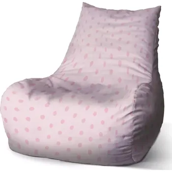 Sedací pytel Sedací vak Bean Růžové puntíky - Sablio - 60 x 70 x 70 cm
