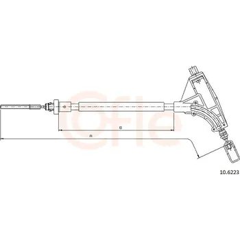 Lanko parkovací brzdy Tažné lanko, parkovací brzda COFLE 10.6223