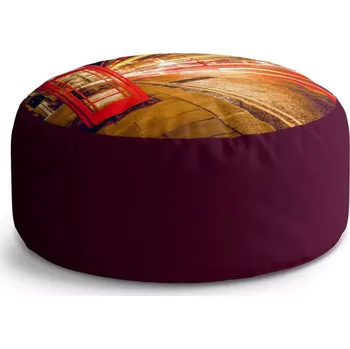 Taburet Sablio Kulatý taburet Circle Noční Londýn: 38x48 cm - Sablio