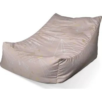 Sedací pytel Sedací vak Lounge Zlaté a bílé vlaštovky - Sablio - 80 x 95 x 50 cm
