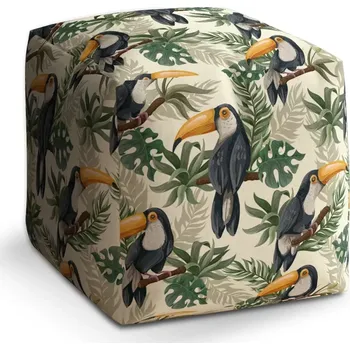 Taburet Sablio Taburet Kostka Tukan: 40x40x40 cm - Sablio