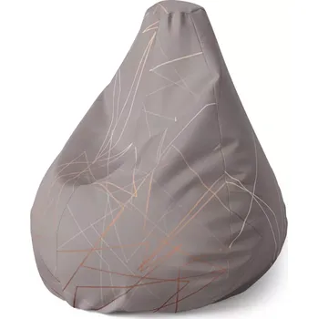 Sedací pytel Sedací vak Pear Trojúhelníková abstrakce - Sablio - 140 x 100 x 25 cm