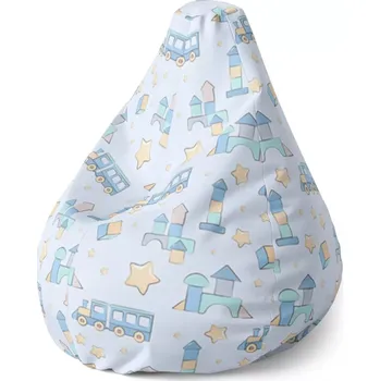 Sedací pytel Sedací vak Pear Stavebnice a vláčky - Sablio - 140 x 100 x 25 cm