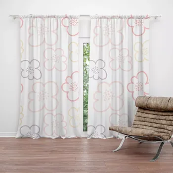 Závěs Sablio Závěsy Dětské kvítí: 2 ks - 140x250 cm - Sablio