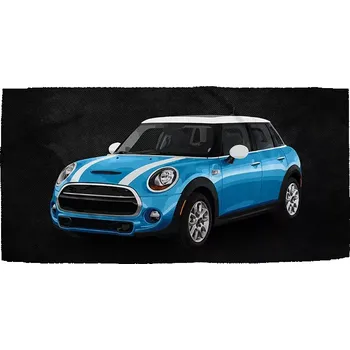 Ručník Sablio Ručník s potiskem Mini sedan Černé pozadí - 30x50 cm