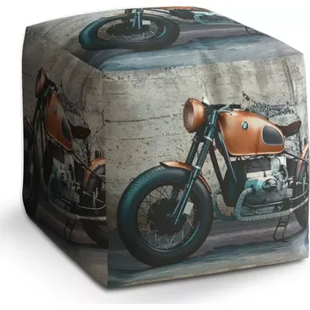 Taburet Sablio Taburet Kostka Motorka: 40x40x40 cm - Sablio