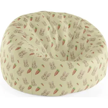 Sedací pytel Sablio Sedací vak Cocoon Zajíček s mrkví - 115 x 75 cm x 45 cm - Sablio