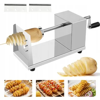 Kráječ na chleba KOVOVÝ STROJEK NA SPIRÁLOVÉ BRAMBORY, CHIPSY A HRANOLKY, SILNÝ XL