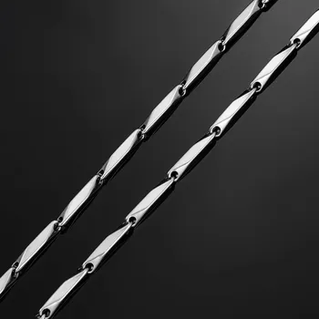 Řetízek 1 ks Ručně dělaný ocelový řetízek unisex | náhrdelník, šperk - 3mm stříbrná barva , 55 cm