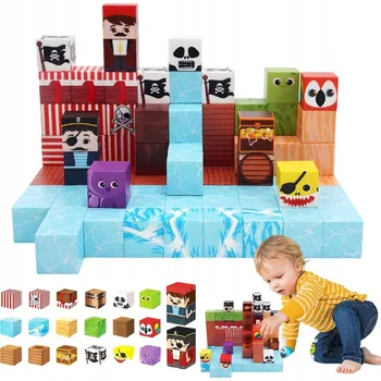 ostatní stavebnice KLOCKI MAGNETYCZNE STAVEBNICE 100 DÍLKŮ - ZÁBAVA A VZDĚLÁVÁNÍ PRO DĚTI OD 3 LET