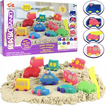 kinetický písek KINETICKÝ PÍSEK VOZIDLA 500G FORMIČKY PŘÍSLUŠENSTVÍ AUTÍČKA