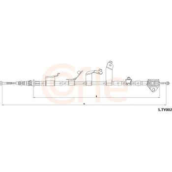 Lanko parkovací brzdy Tažné lanko, parkovací brzda COFLE 92.1.TY002