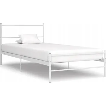 Postel Jednolůžková kovová postel VidaXL 90x200 bílá