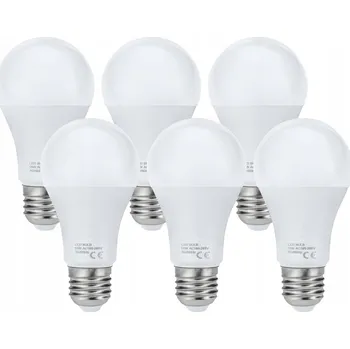 Žárovka LED ŽÁROVKA E27 15W A60 NEUTRÁLNÍ BÍLÁ ÚSPORNÁ VÝKONNÁ 6 KUSŮ
