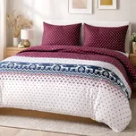 VÁNOČNÍ FLANELOVÉ POVLEČENÍ FLANELOVE 200X220 CM, 2KS 70X80 CM VZOROVANÉ