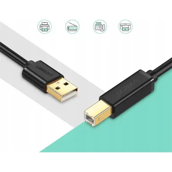 Datový kabel USB kabel k tiskárně, USB typ B, silný a odolný, černý