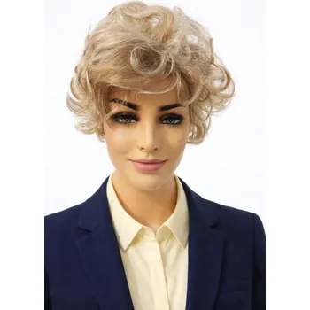 Paruka Krátká kudrnatá paruka v pískově blond barvě - Nessaja wigs shop
