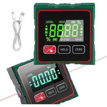 Vodováha Digitální LCD úhloměr s vodováhou, digitální elektronická vodováha