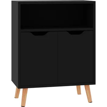 Knihovna Knihovna/Skříňka na knihy s vysokým leskem, černá, 60 x 30 x 72 cm