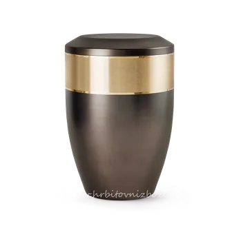 Smuteční dekorace Ocelová urna Aurum čokoládové barvy